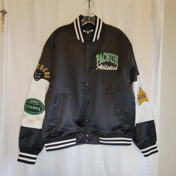 PacSuc Athletics Women's Black Varsity Jacket XS/S New With Tags - Picture 2 of 15